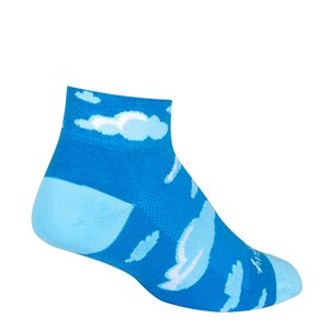 Small/Medium Blue SockGuy Classic Ponytail Socks 1 inch Women's 