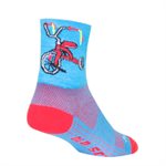 SockGuy Classic Trike Socks 4 inch Blue/Red Large/X-Large 